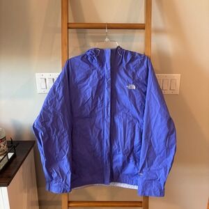 The North Face HyVent 2L Womens XL Purple Hooded Rain Jacket Coat